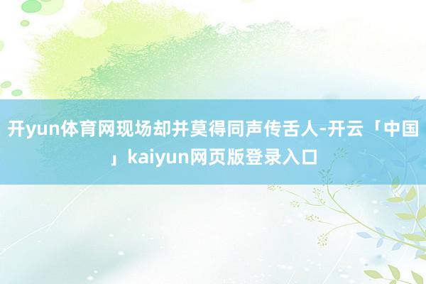 开yun体育网现场却并莫得同声传舌人-开云「中国」kaiyun网页版登录入口