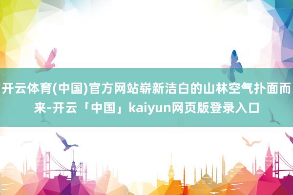 开云体育(中国)官方网站崭新洁白的山林空气扑面而来-开云「中国」kaiyun网页版登录入口